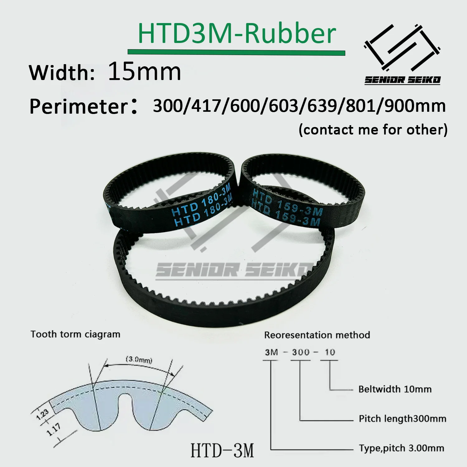 Imagem -04 - Sincronismo Polia Cinto Conjunto Kit Roda Síncrona Correia Largura 15 mm Furo 525 mm Redução 4:1 3m 20t 20 Dentes 80t 80t Htd3m