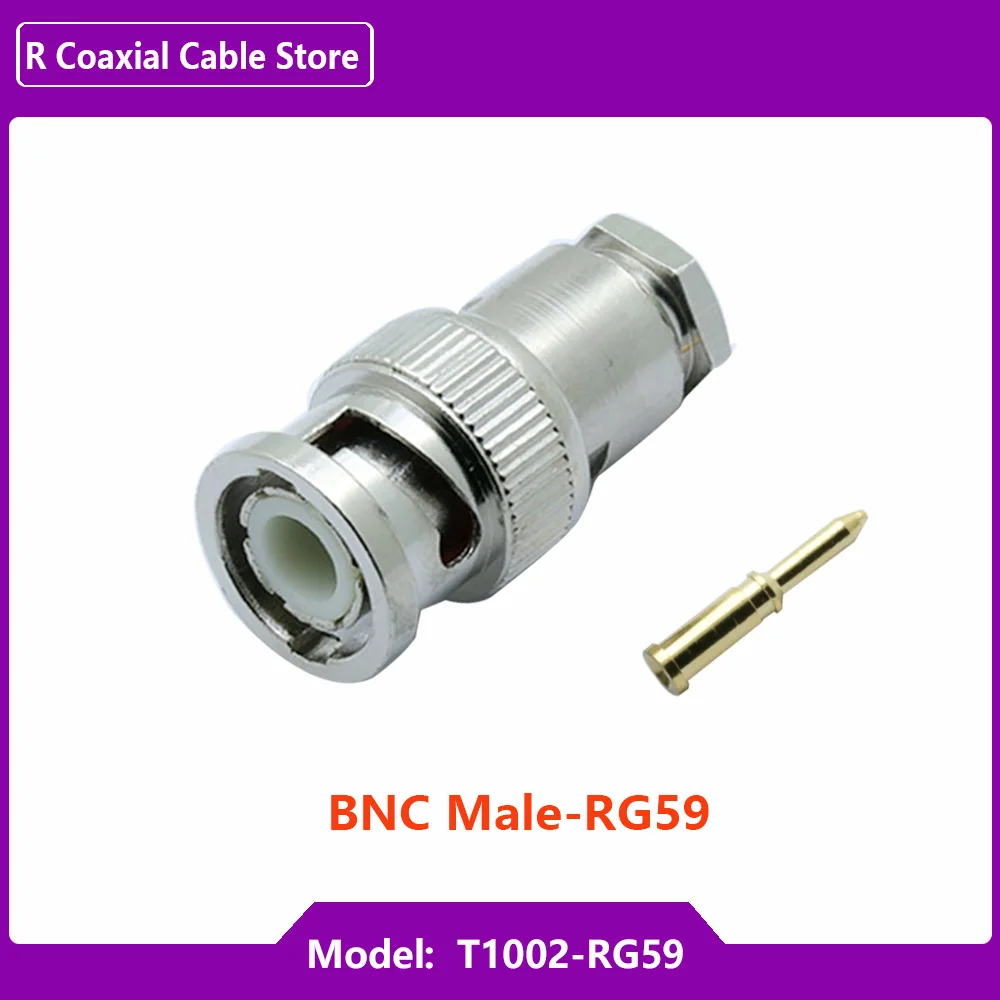 1 pz BNC maschio morsetto accessori CCTV RG59 RG6 sicurezza RF accoppiatore coassiale Video BNC connettore adattatore convertitore RF