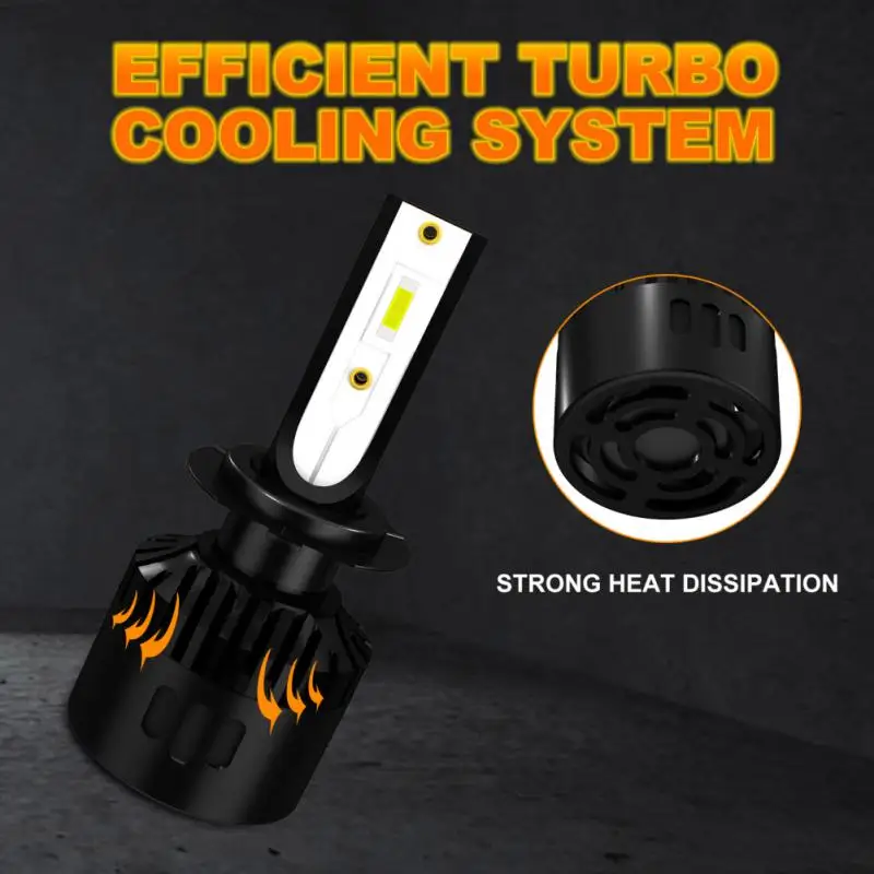 차량용 LED 헤드라이트 알루미늄 내구성 슈퍼 브라이트, 실용적인 휴대용 자동차 액세서리, 범용 자동차 용품, H7