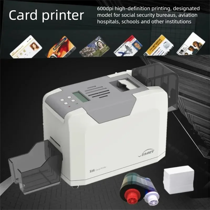 

Seaory S20/16/18 Dual-sided PVC Card Printer Plastic ID Smart NFC RFID Magnetic Chip Card Printer For Office Business Employee