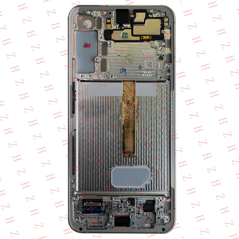 U+ OLED Display Digitizer Assembly + Frame For Galaxy S22+ Plus 5G S906W - White