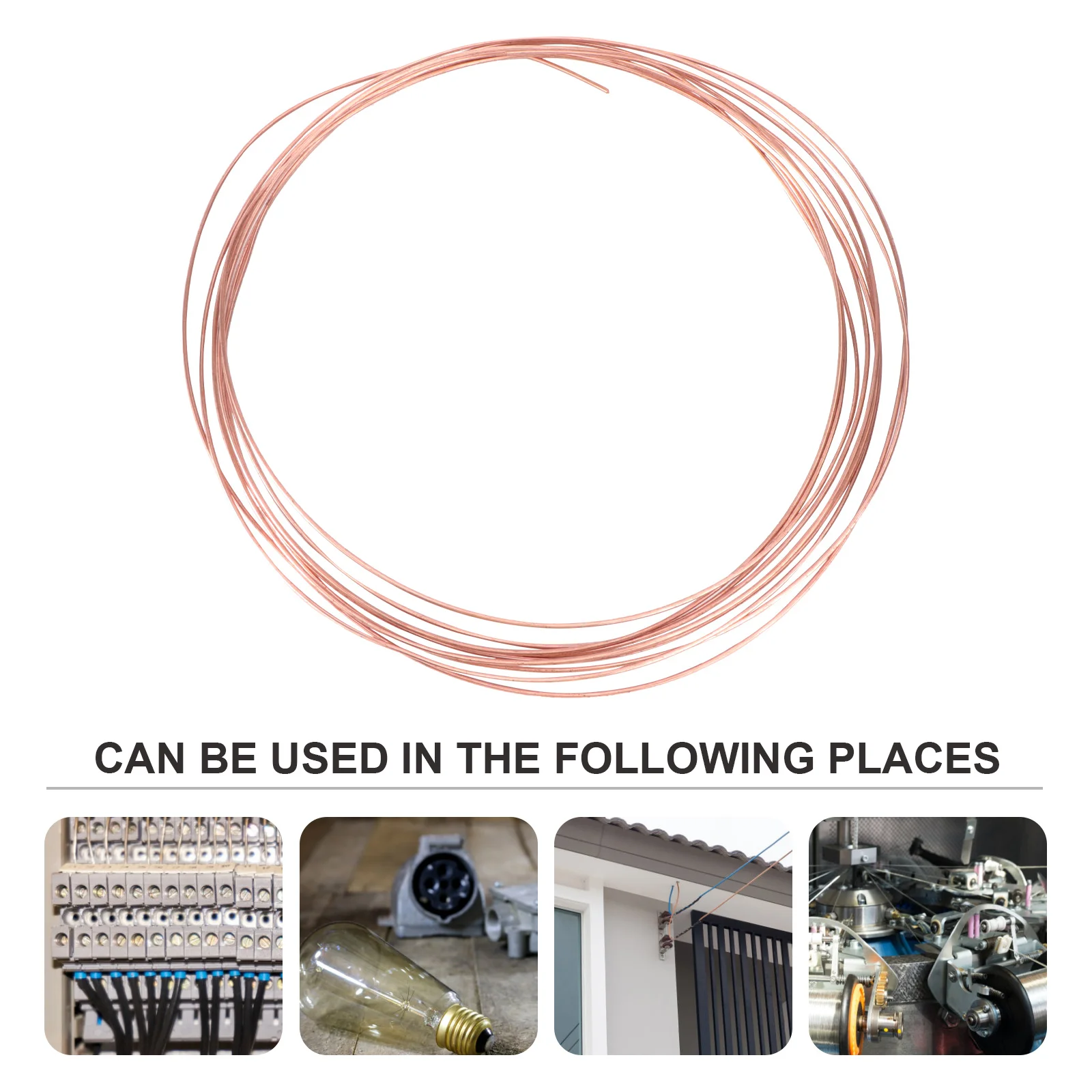 

5m Bare Copper Wire High Conductivity Flexible Copper Wire Roll for Electric Cable Making Crafting Sculpting