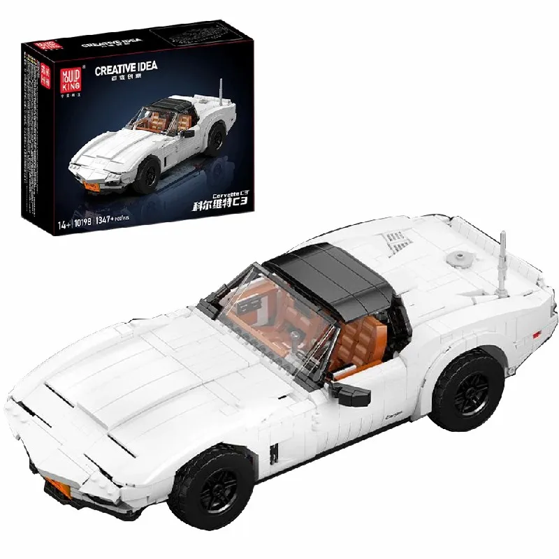 

Набор для сборки модели спортивного автомобиля Chevrolet Corvette C3 (1347 деталей), гоночный автомобиль для города, пластиковый конструктор, наборы строительных блоков, игрушки для детей