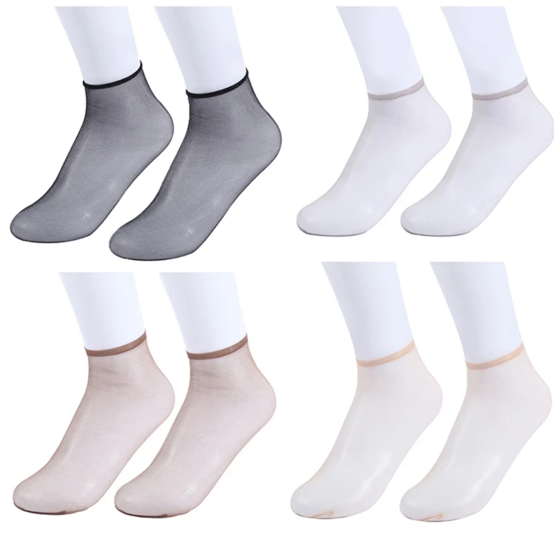 Female Sock Ultra-Thin Crystal Snag-Proof Transparent Sock Breathable Short Silk Stockings for Women Summer Daily