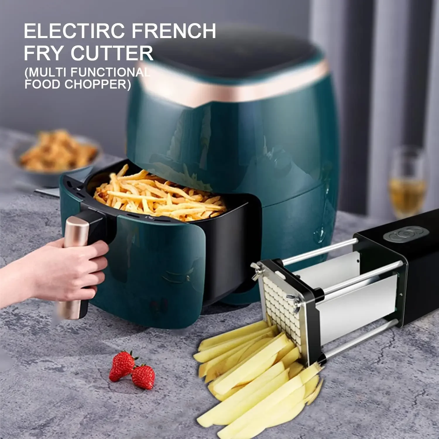 

Professional commercial and household french fries cutter,potato slicer automatic potato cutter,Suitable for potato carrot