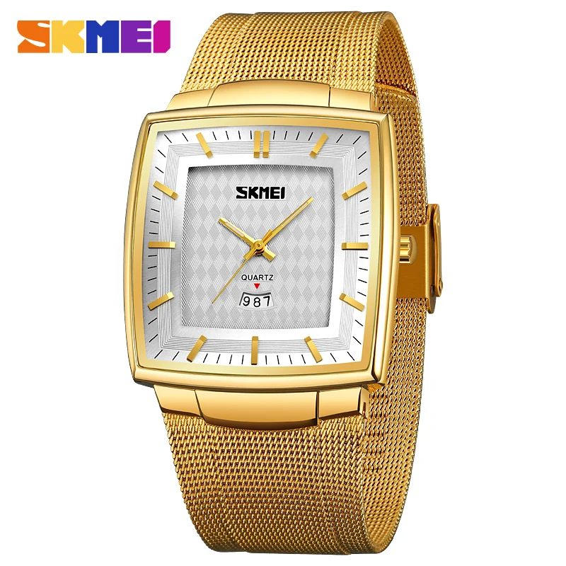 SKMEI Top Brand Luxury 2023 Full Steel Watches Mens Casual Time Date Quartz Wristwatch Sport Watches Clock Male reloj hombre