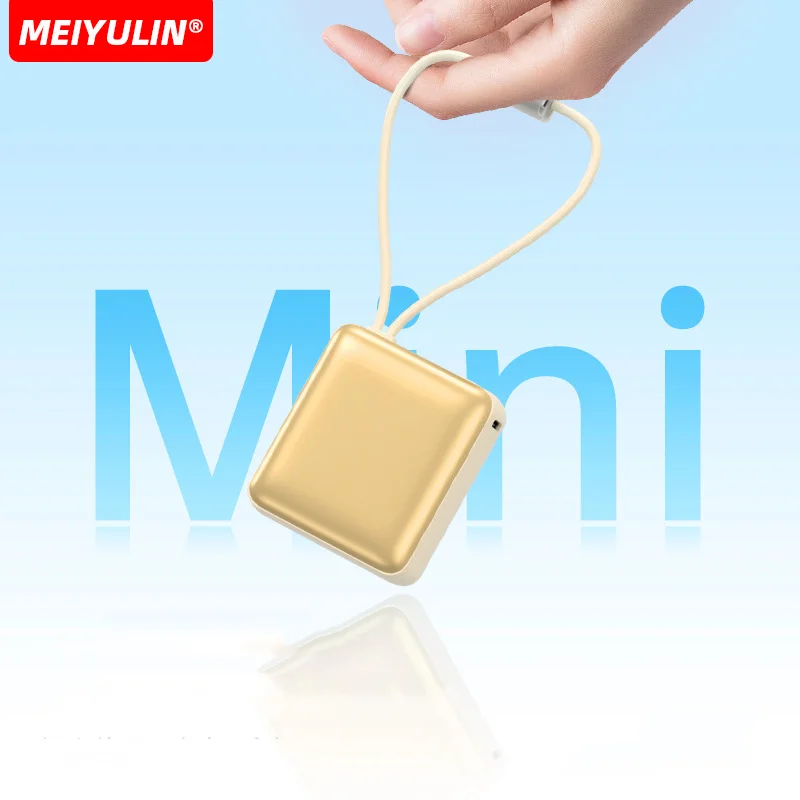 Pequeno 10000mah power bank portátil carregador rápido com cabo pd20w bateria de reposição externa para iphone 16 15 14 13 12 samsung xiaomi