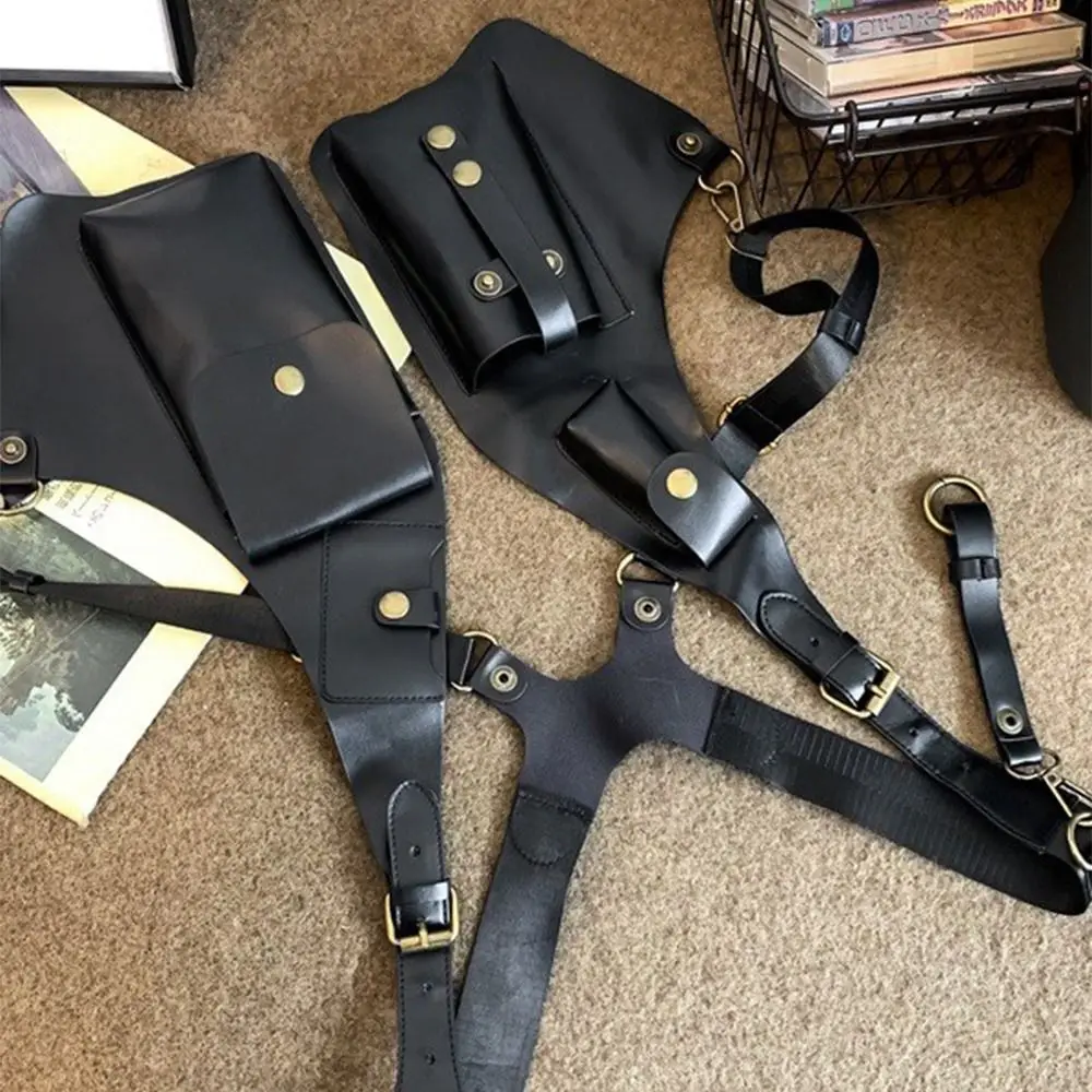 Vintage PU Leather Steampunk Shoulder Bag - alternate angle