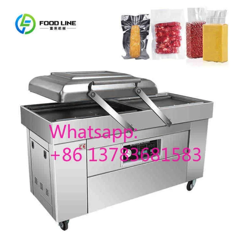 

Automatic Double Chamber Vacuum Bag Packing Packaging Sealing Sealer Machine for Food Vacuum Packing Machine Customized