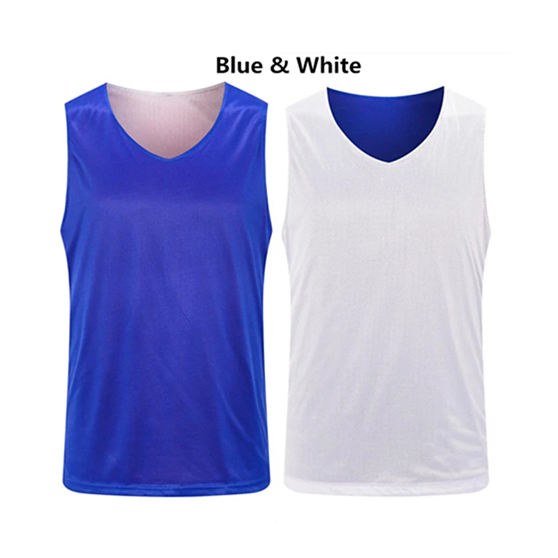 Double Sided Wearable Quick Dry Men Kids Basketball Jersey Uniforms Workout Double-deck Sleevess Sport Shirts