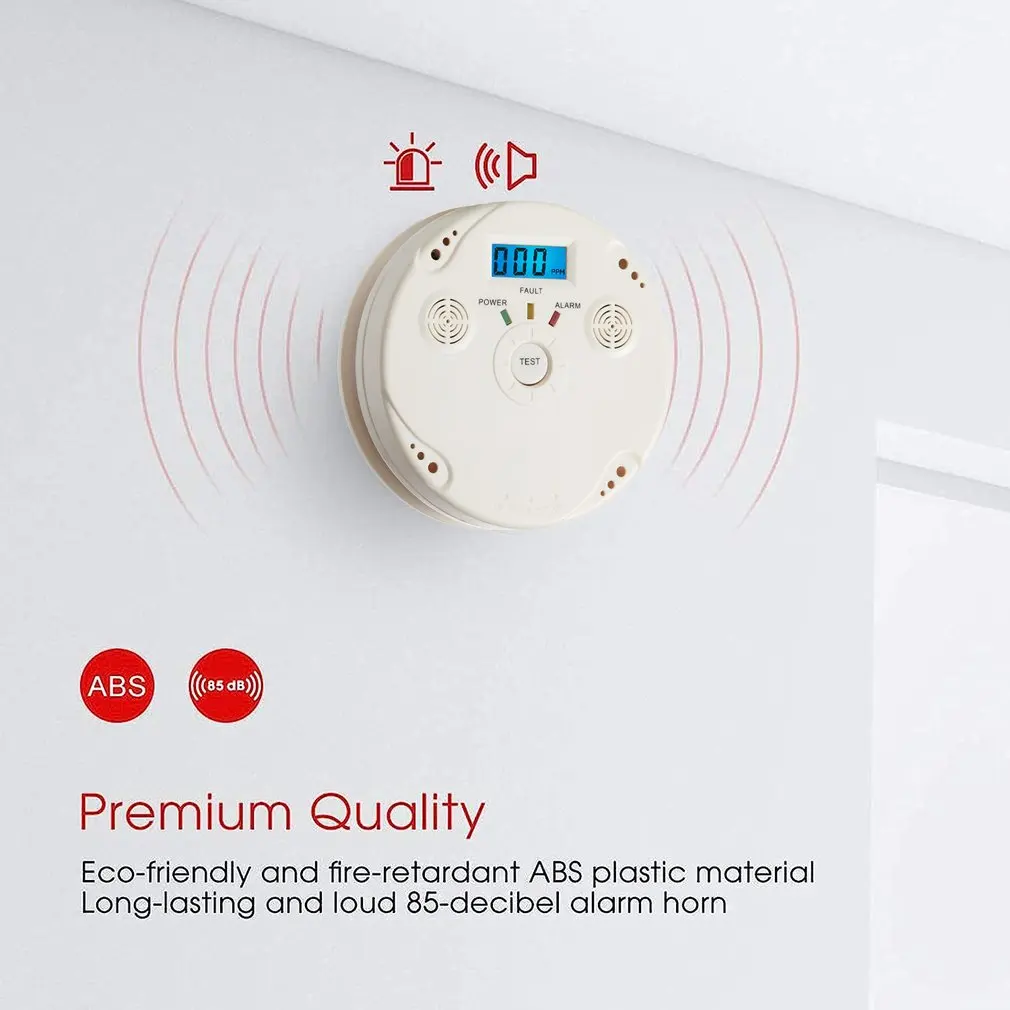 Sensor de monóxido de carbono con Wifi, Detector de fugas de CO, alarma, aplicación Smart Life, hogar inteligente, novedad