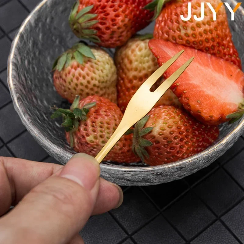 Picture 5: Stainless Steel Forks Appetizer Forks Portable Cake Cocktail Salad Fruit Forks for Party Travel Kitchen Dining Tableware