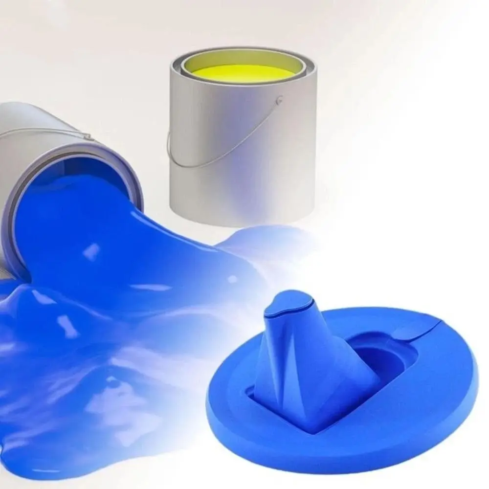 Folding Paint Bucket Paint Mix Cover Reduce Messy Drips Paint Storage Paint Can Lid Space Saving Collapsible Spout