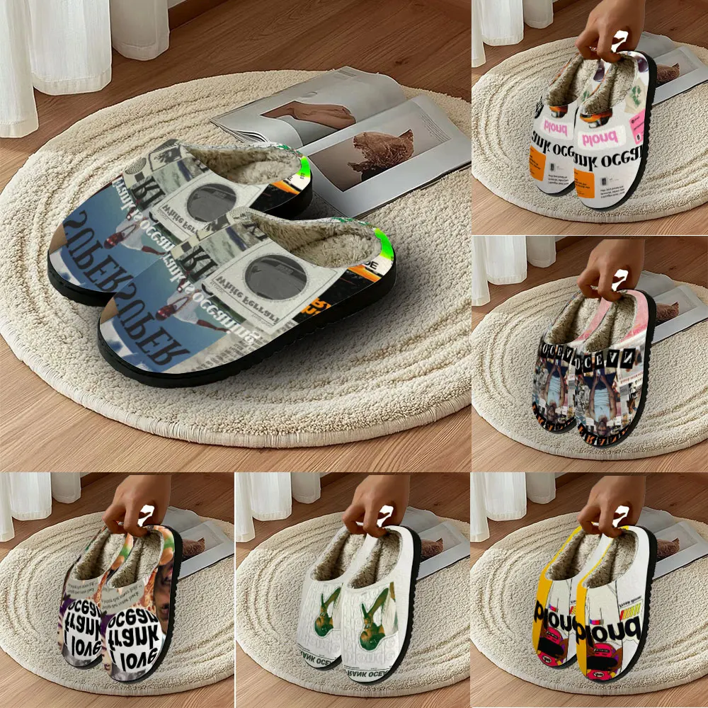 

Popular Franks Oceans Blondes Home Cotton Custom Slippers Mens Womens Sandals Camouflage Plush Bedroom Casual Keep Warm Slipper