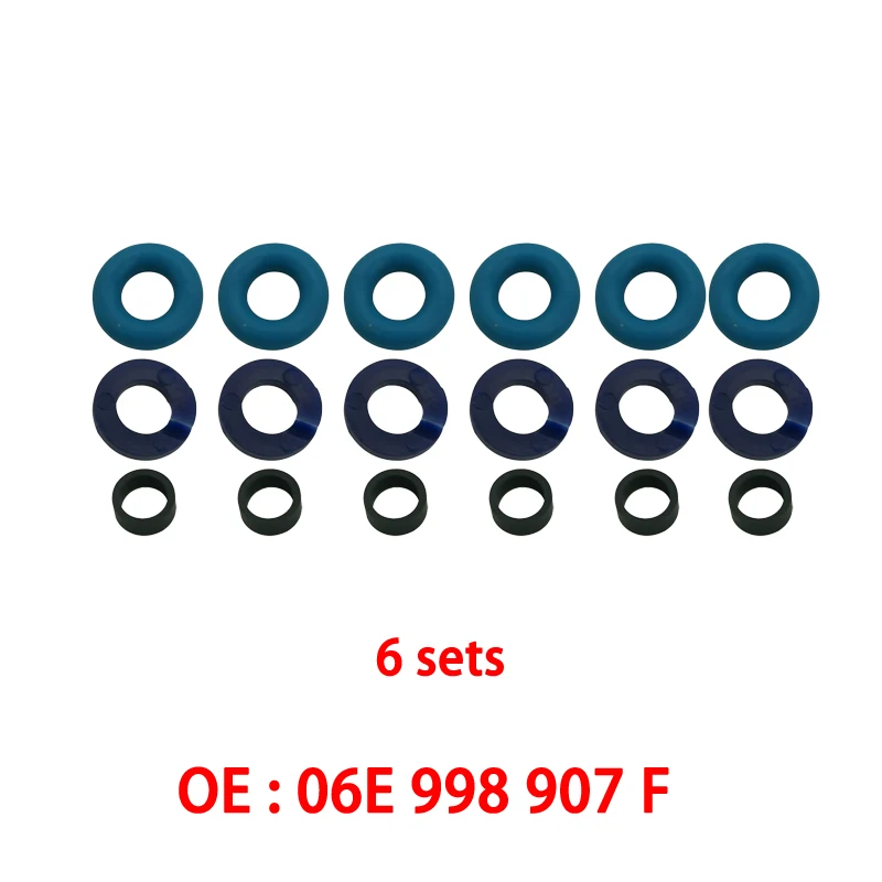 Kit de vedação do injetor x6 06E 998907 F 06L 998907   Para VW Phideon Audi A4 S4 A5 S5 A6 S6 Q7 A8 S8 06E 998 907 F