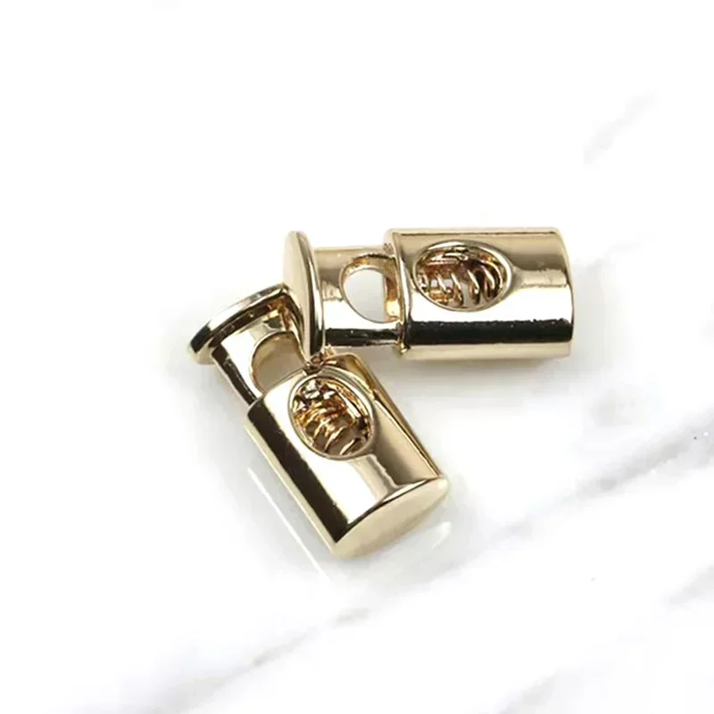 10Pcs/set Metal Cord Lock Clamp Spring Buckle Stopper Cord Ends Toggle Clip Shoelace Tightening Buckle Drawstring Accessories