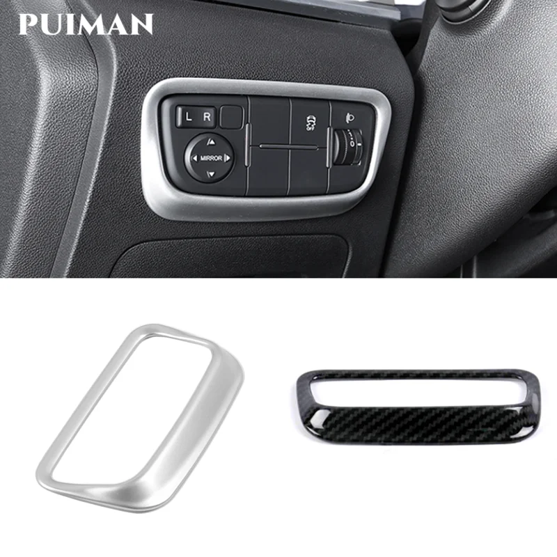 

ABS Carbon fiber interior For Changan CS35 Plus Car Headlight button trim switch cover chrome styling decoration Accessories