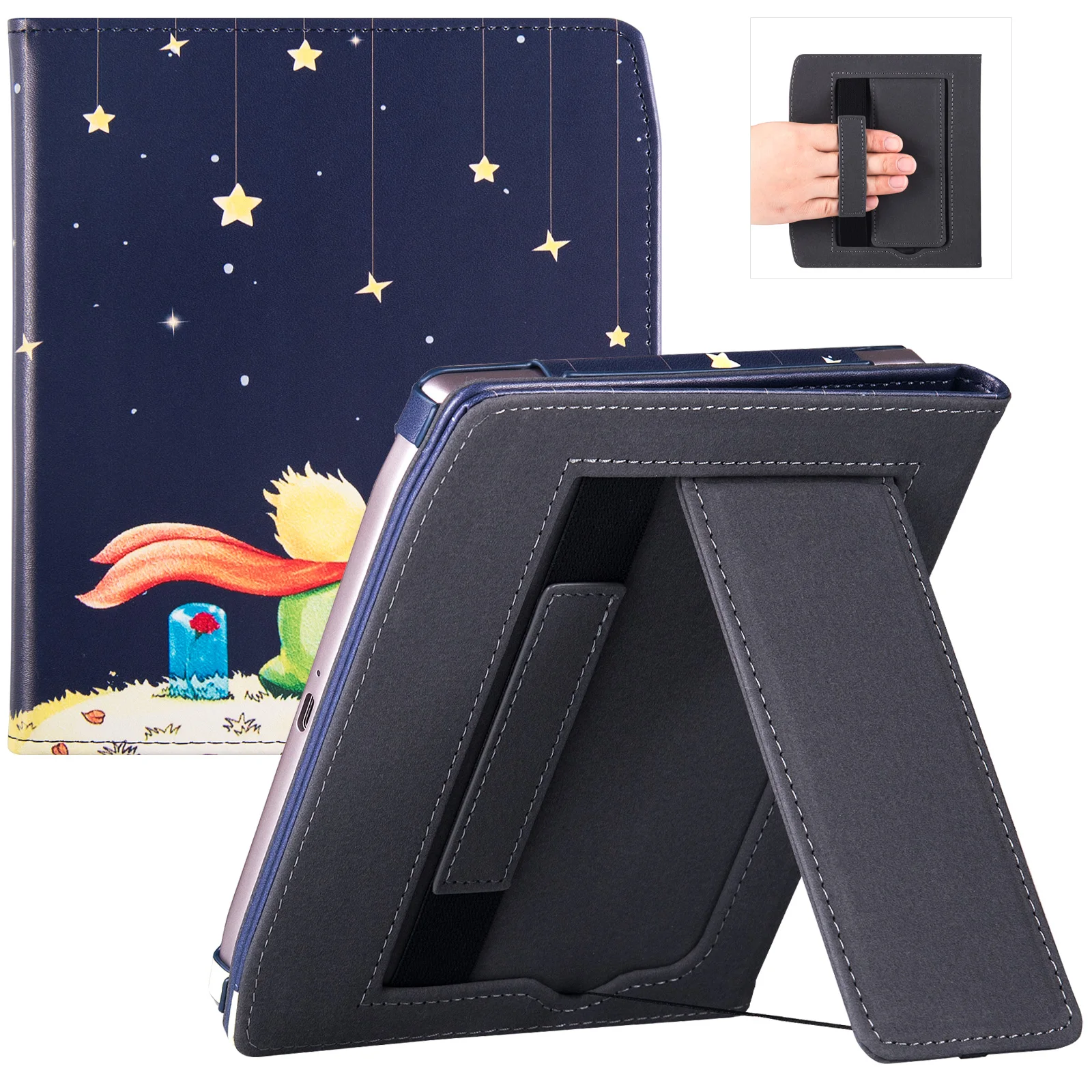 

Stand Case for All-New Pocketbook Era Color/Pocketbook 700 Era eReader - PU Leather Sleeve Cover with Hand Strap/Auto Sleep Wake