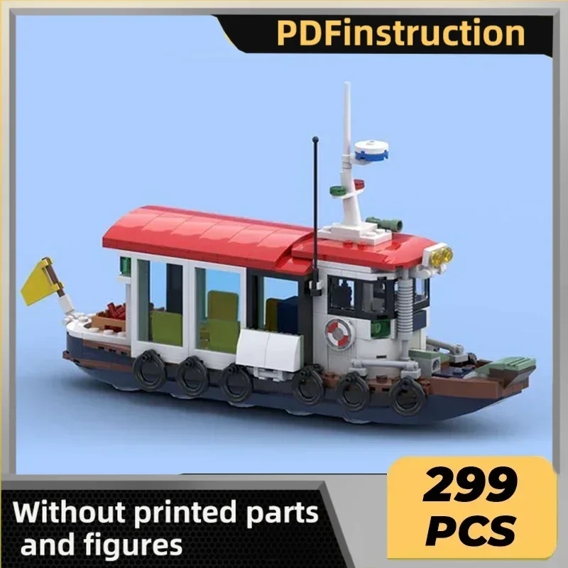 Briques Moc techniques, modèle de bateau, petit bateau postal, blocs de construction modulaires, cadeaux, jouets pour enfants, ensembles de bricolage, modèle d'assemblage