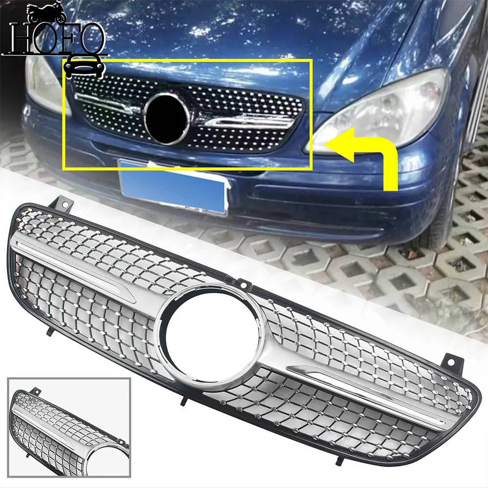 

For Mercedes-Benz W639 V-CLASS Viano / Vito 2004-2010 Car Front Bumper Grille Grills Gypsophila Style Body Kit