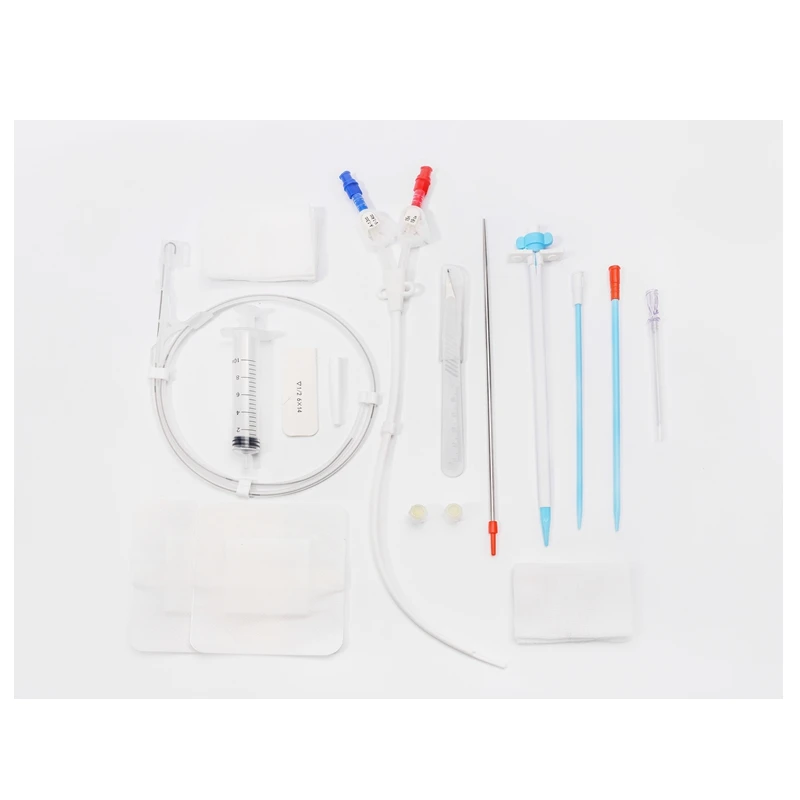 Long Term Permanent Hemodialysis Catheter HC Kit double lumen hemodialysis catheter 15FR 19/23/25/28/33/35cm