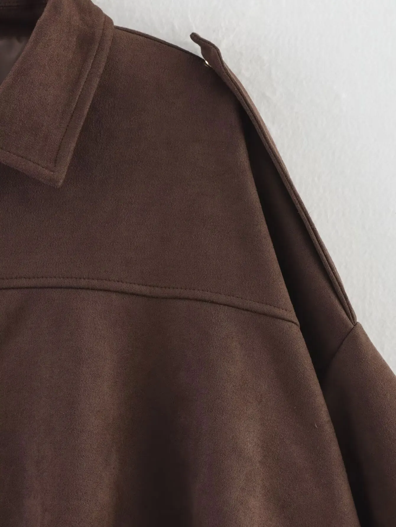 HH Women's Street Fashion Solid Loose Suede Texture Coats Causal Long Bat Sleeves Lapel Zipper Fly Winter Vintage Jackets 70 S381ad5ed224c4b3283ae66316f812ba9w