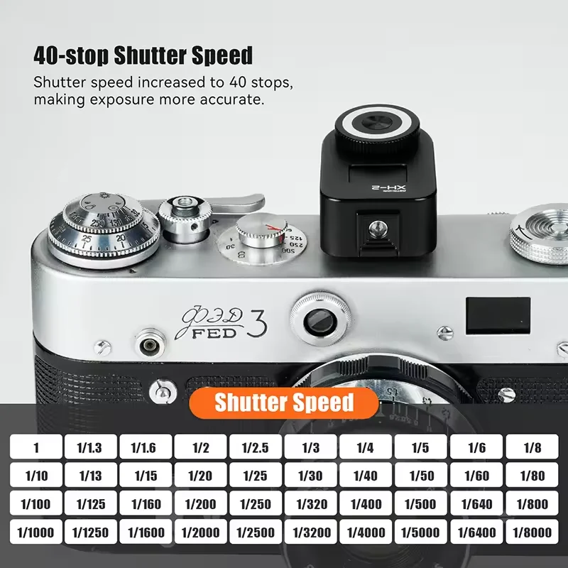 AstrHori XH-2 Camera Light Meter OLED Display Real-time External Camera Light Meter Cold Shoe for Camera Photography New