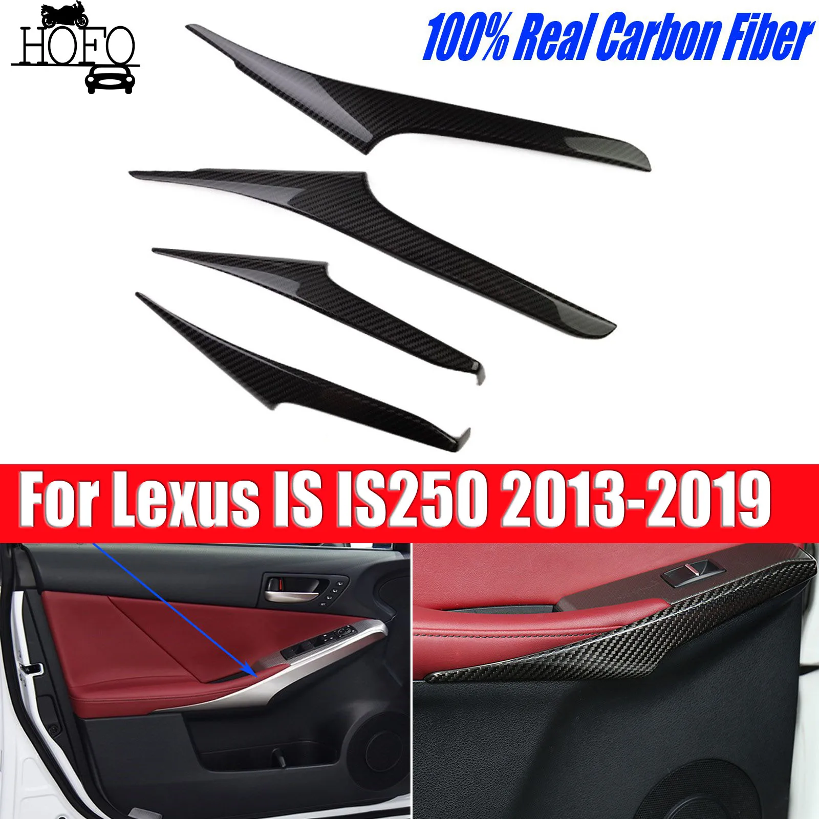 

For Lexus IS IS250 2013-2019 Inner Door Panel Handle Covers
