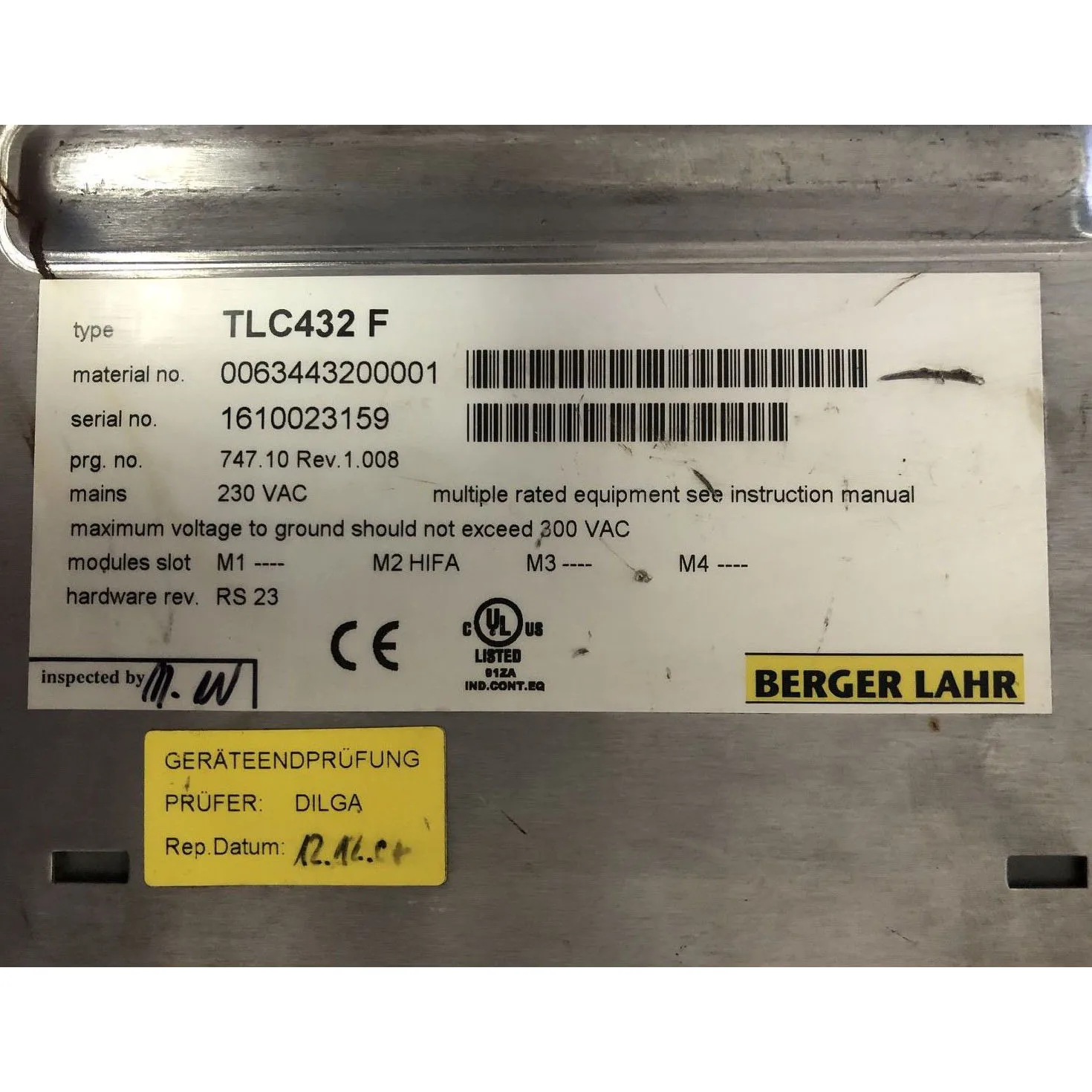 TLC432F Controller For Berger lahr