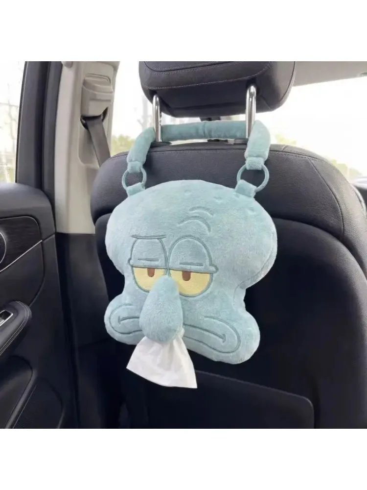 SpongeBob Schwammkopf Anime-Zubehör Thaddäus Tentakel Figur Taschentuchbox Thaddäus Tentakel Figürchen Puppe Spielzeug Geschenke