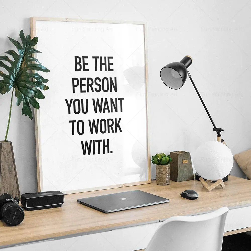 Team Office Decor Teamwork Wall Art Canvas Painting Work Motivation Quotes Poster Definition Print Picture Break Room Decoration