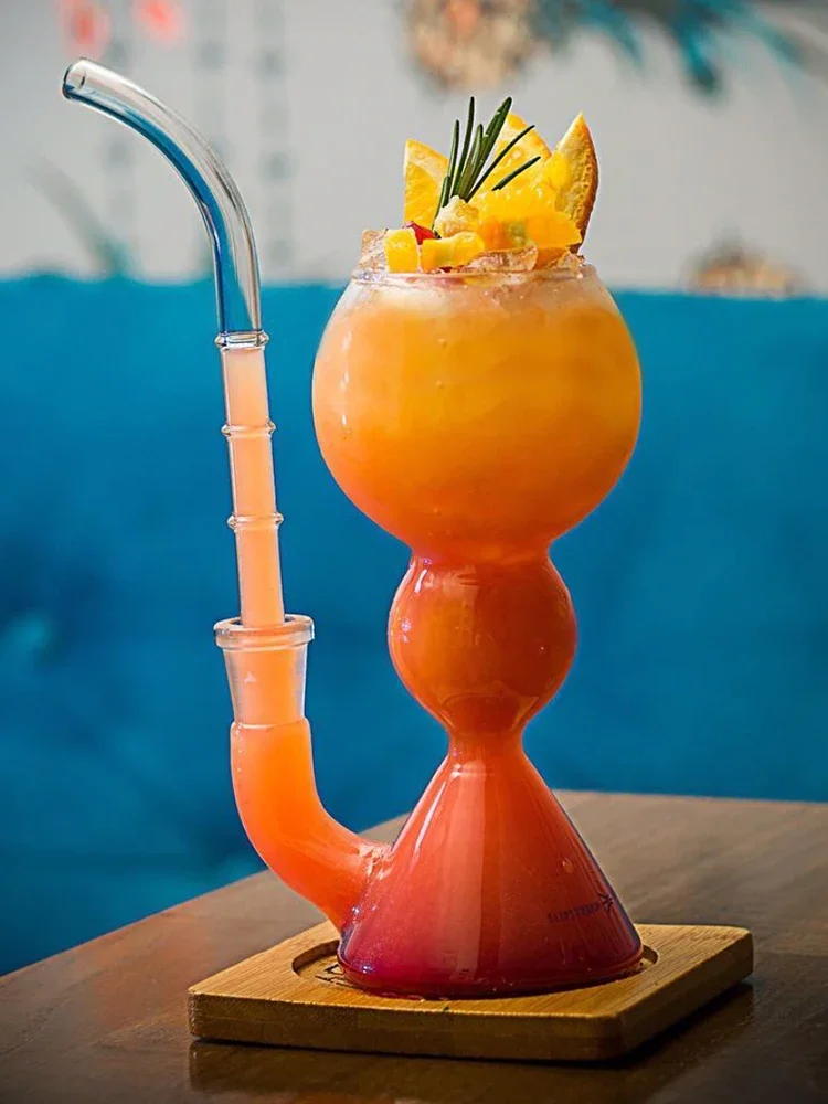 Unique Glass Cup for Cocktail, Absinthe, Milk & Hookah - Creative Multi-Use Bar Drinkware, Home Gift for Beverage Enthusiasts
