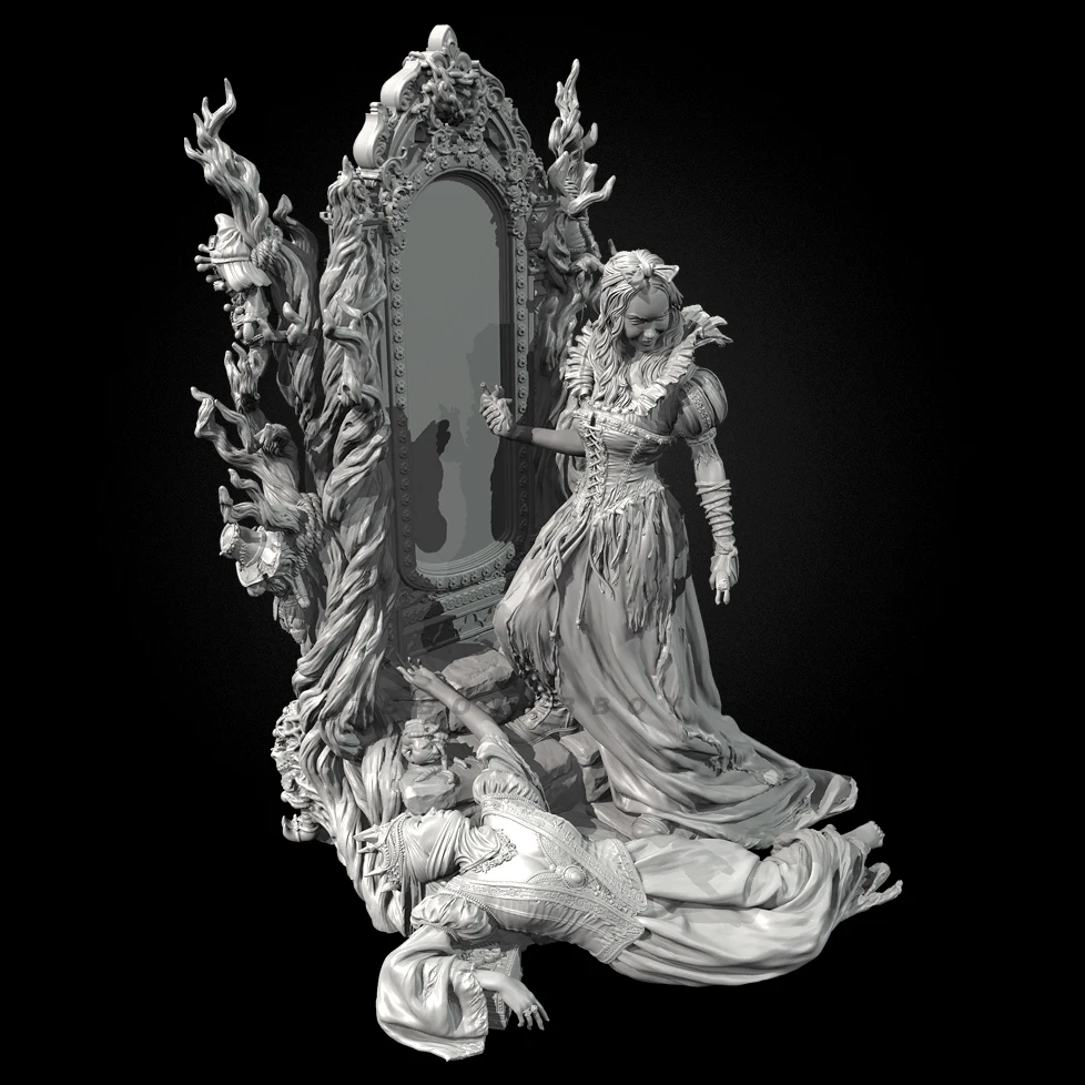 Die Höhe des Menschen 38 mm 50 mm 75 mm Harzmodellbausätze Figur Schönheit farblos und selbstmontiert (3D-Druck) TD-7371/3D