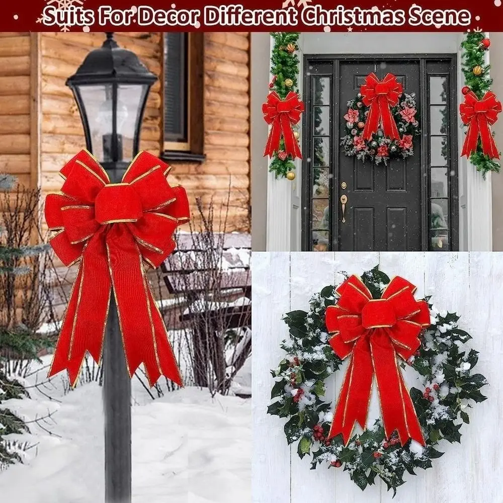 2pcs Large Size LED Luminous Bow Luminous Design Handmade Craft Luminous Ribbon Knot Ribbon Material Creative