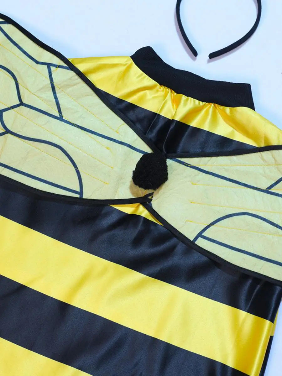 Hot Selling Halloween COS Bee Kostuum Volwassen Kinderen Par Festival Outfit Dr Up Polyester Materiaal Traditionele Chinese Co...