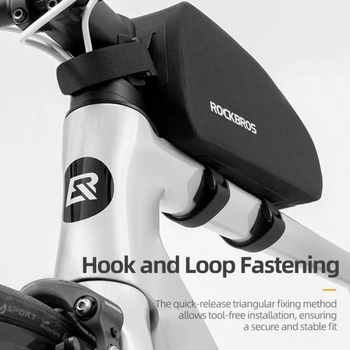 Imagen 2 del producto ROCKBROS bolsa para bicicleta cuadro de bicicleta bolsa para tubo superior almacenamiento de gran capacidad resistente al agua carcasa dura accesorios para bicicleta de montaña y carretera
