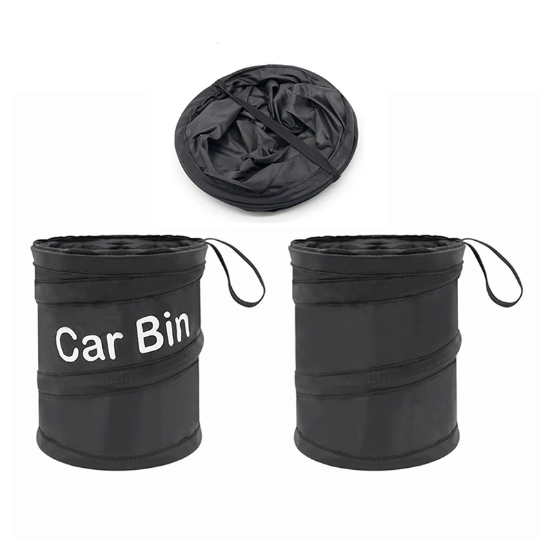 New 1*Folding Trash Can For Car Storage Busket Oxford Fabric Rubbish Container Waste Organizer Holder Universal Garbage Can Bin