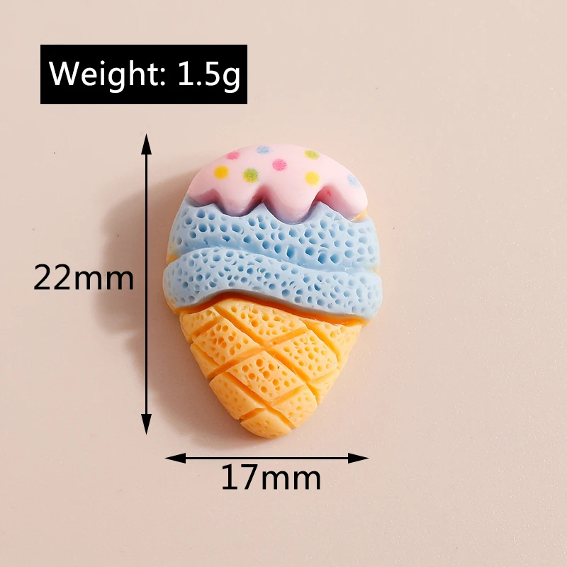10 Stück Mix Mini Süße Lebensmittel Dessert Donut Kuchen Flache Rückseite Harz Cabochon Verzierungen DIY Scrapbooking für Mädchen Haarschleifen – Detail 28
