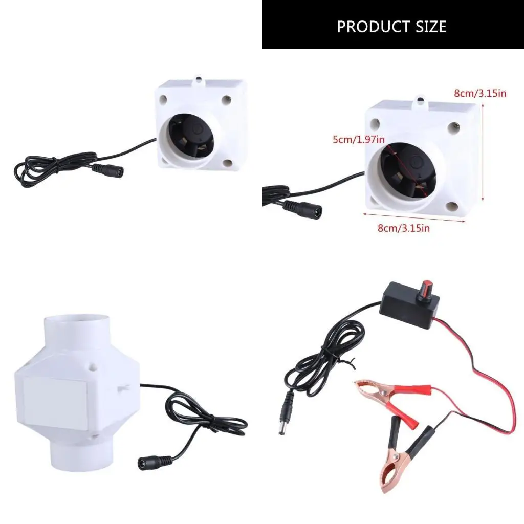 

652F 12 В вытяжной вентилятор для дома, линейный канальный вентилятор, вытяжка для ванной комнаты, вентилятор для кухни,