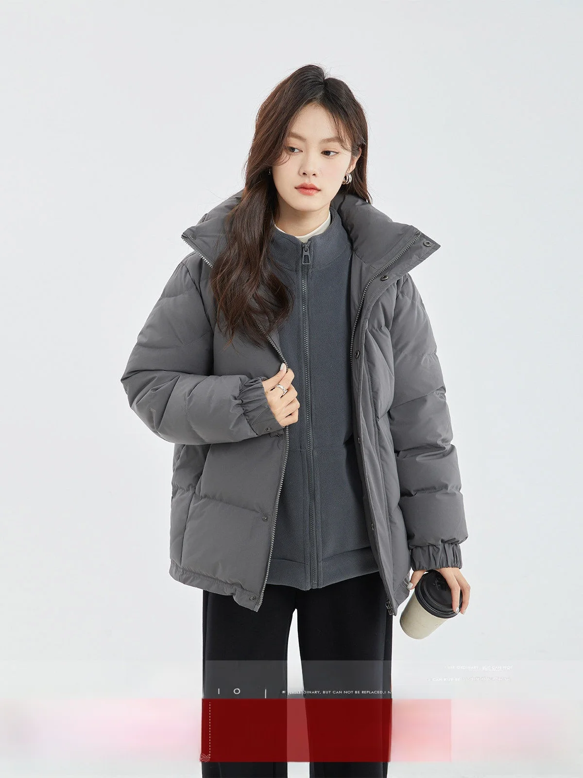 

MoZao ey Женская пуховая куртка с капюшоном Jaet Warmth Commute Sle Thiened White Du Feather Long Sve Zipper Closure Winter New...