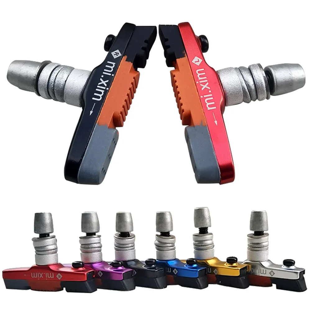 MTB Bicycle V Brake Pad Brake Block Color Mountain Bike 55mm Aluminum Alloy Frame V Brake Pad Cycling Accessories Parts