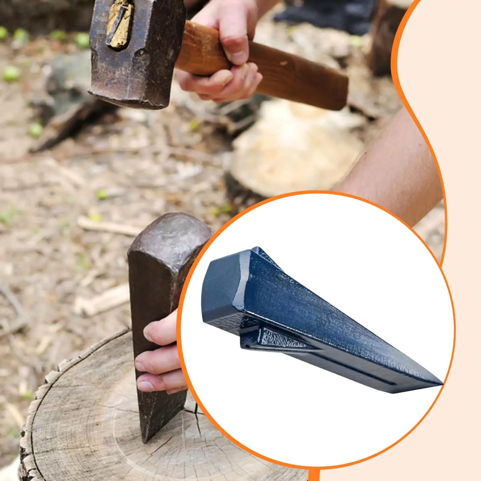 Firewood Kindling Splitter Heavy Duty Kindling Log Splitting Tool Easy to Use Professional Practical Log Splitter for Outdoor view 4