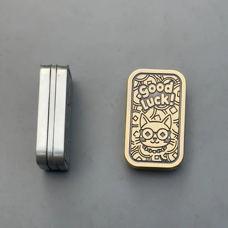 Lucky Cat Design Sliding Fingertip Gyroscope, Three Adjustable Levels, Unlimited Push, Micro Creative Fingertip Gyroscope