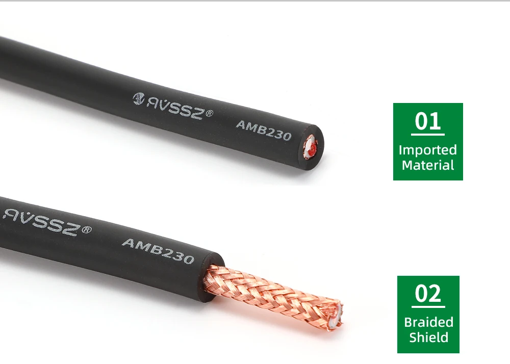 AVSSZ 2 4-adriges Audiokabel TRS XLR RCA Audio Lautsprecher Signalkabel Mono Stereo Einzelne Zweireihige Kabel 6,35 Mikrofonkabel – Detail 38
