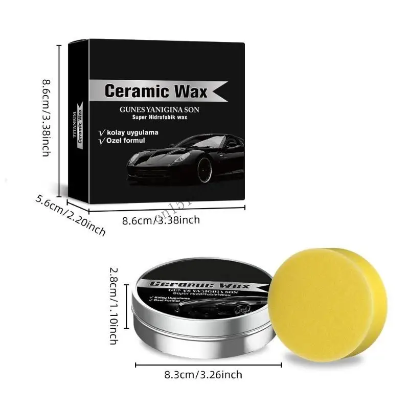 كريم شمع السيراميك 517B للسيارات، شمع تلميع قوي لطلاء السيارة، طلاء خفيف يدوم طويلاً لجميع السيارات، سريع