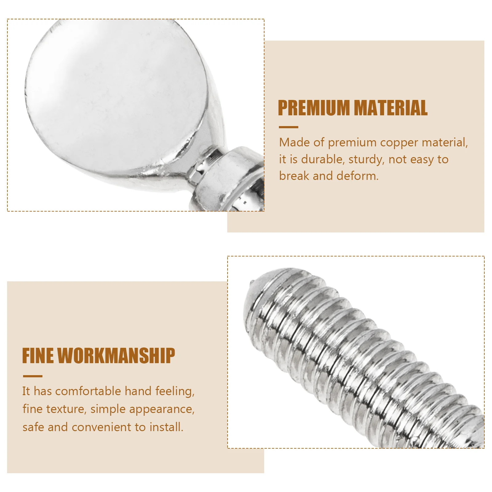 

2Pcs Flute Head Screw Premium Copper Durable Repair Replacement Flute Accessories Music Instrument Parts Music Instrument Parts