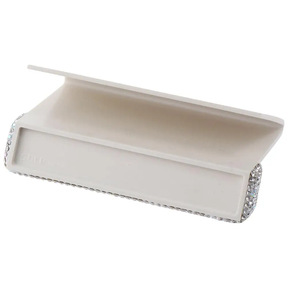 Bling Business Card Holder Desktop Decoration White Crystal Card Display Desktop Rhinestone Card Storage Home