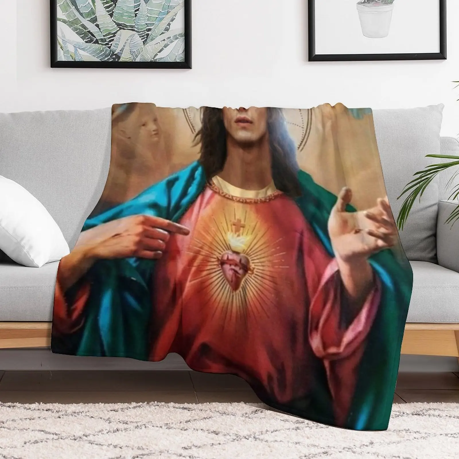 Damiano as Jesus Throw Blanket Picnic Luxury Thicken Shaggy Blankets Sofas Of Decoration Blankets