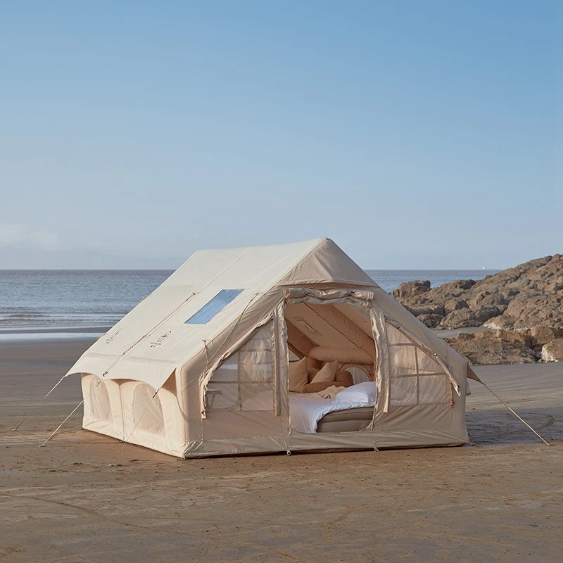 سميكة في الهواء الطلق المحمولة مقاوم للماء خيام قابلة للنفخ التخييم مساحة كبيرة طوي خيام قابلة للنفخ مخيم خيمة معدات السفر #1