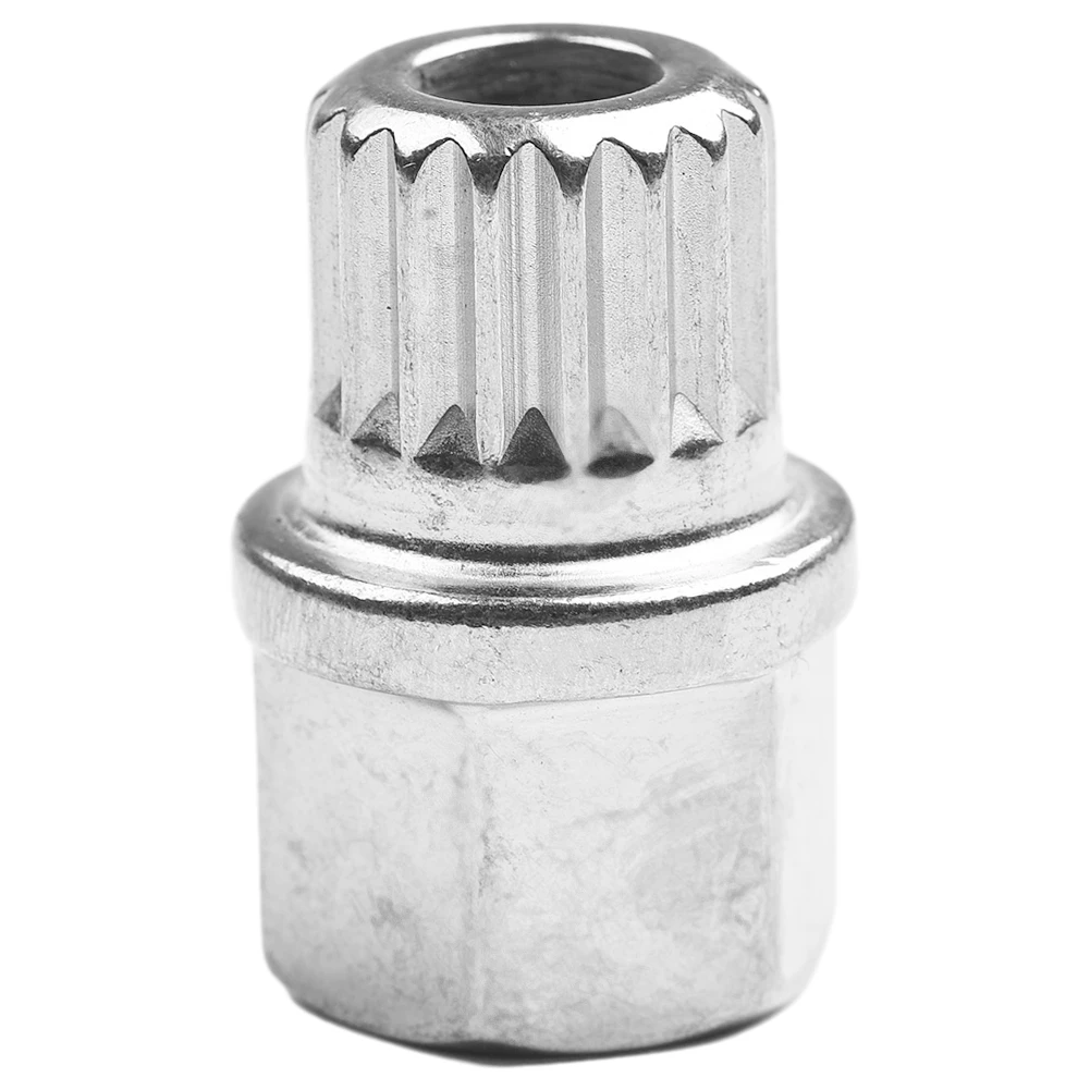 

Tire Screw Anti-theft Lug Nut Wheel Lock 20x28mm 33/17PT Maximum 120Nm Removal Tool Silver Tone Wheel Lock Lug